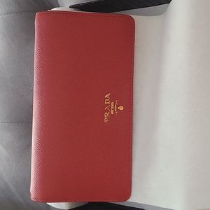Prada Cross Body Saffiano Red Bag